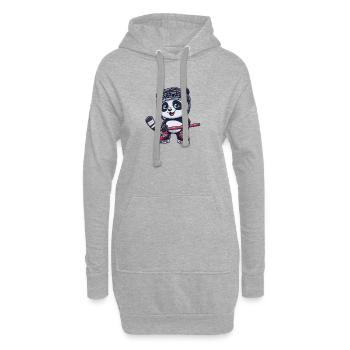 Süßer Panda Eishockeyspieler Cartoon Eishockeyvere - Hoodie-Kleid - Grau meliert - Vorne