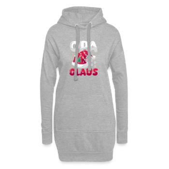 Weihnachtsmann Opa Claus Weihnachten - Hoodie-Kleid - Grau meliert - Vorne