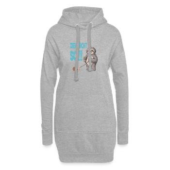  Zieh Nicht So Faultier Mit Schnecke Lustiger - Hoodie-Kleid - Grau meliert - Vorne