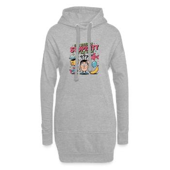 La plus grande stupidité de l’année - Sweat-shirt à capuche long Femme - gris chiné - Devant