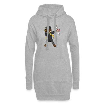 Dabbing Graduate Kids Abschlussklasse 2026 - Hoodie-Kleid - Grau meliert - Vorne