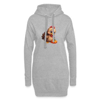 Thanksgiving Truthahn Baby - Hoodie-Kleid - Grau meliert - Vorne