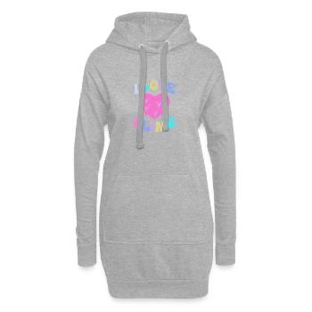 Slime Schleim Schleimig - Hoodie-Kleid - Grau meliert - Vorne