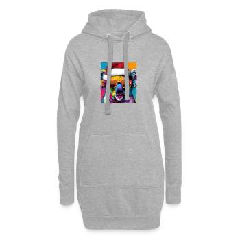 Koala Weihnachten Porträt - Hoodie-Kleid - Grau meliert - Vorne