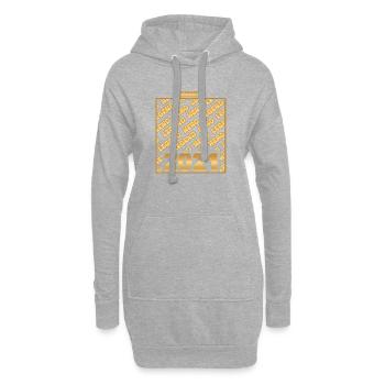 2021 - Hoodie-Kleid - Grau meliert - Vorne