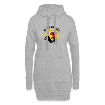Hahn Guten Morgen - Hoodie-Kleid - Grau meliert - Vorne