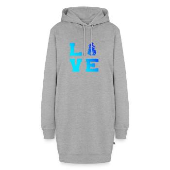 Ein Must Have für echte Motocross - Hoodie-Kleid - Grau meliert - Vorne