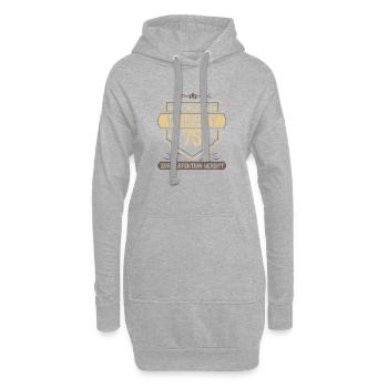 75. Geburtstag 75 Jahre alt Spruch Geschenk - Hoodie-Kleid - Grau meliert - Vorne
