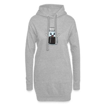 Pepper Shaker Lustige Paare passen Valentinstag zu - Hoodie-Kleid - Grau meliert - Vorne