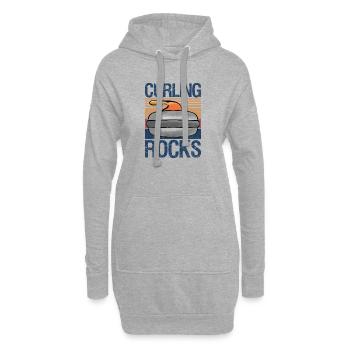 Curling Rocks Funny Winter Sports Gift - Hoodie-Kleid - Grau meliert - Vorne