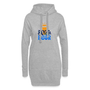Âme pleine de bière - Sweat-shirt à capuche long Femme - gris chiné - Devant