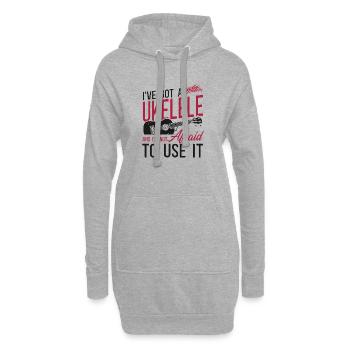 Hawaiian Ukulele Uke I've Got A - Hoodie-Kleid - Grau meliert - Vorne