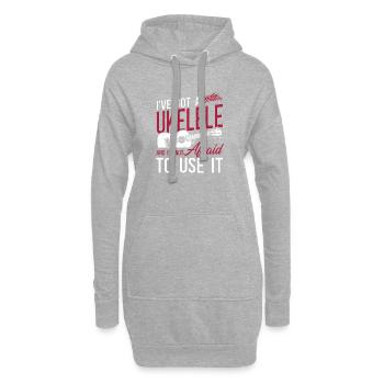 Hawaiian Ukulele Uke I've Got A - Hoodie-Kleid - Grau meliert - Vorne