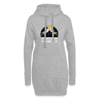 Lever de soleil en montagne : Battez-vous pour vous-même - Sweat-shirt à capuche long Femme - gris chiné - Devant