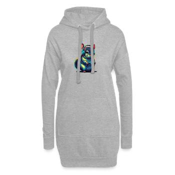 Chinchilla Spiele Tier Videospiele Lustig - Hoodie-Kleid - Grau meliert - Vorne