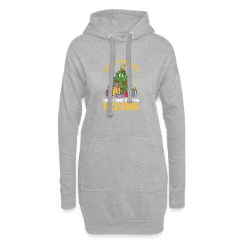 Weihnachtsmann Fichten Weihnachtsbaum Weihnachten - Hoodie-Kleid - Grau meliert - Vorne