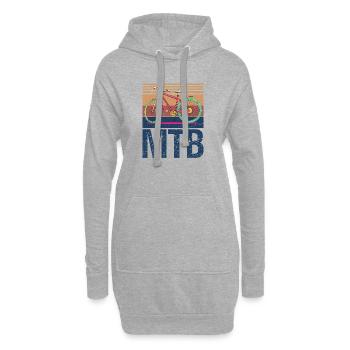 Mountain Biking - Hoodie-Kleid - Grau meliert - Vorne