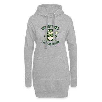Manchmal ich einfach einen komischen Vintage-Frosch - Hoodie-Kleid - Grau meliert - Vorne