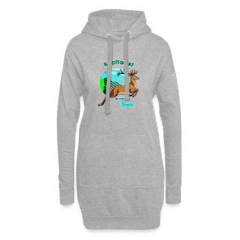 Kapital ist Ein scheues Reh - Hoodie-Kleid - Grau meliert - Vorne