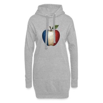 Frankreich - Hoodie-Kleid - Grau meliert - Vorne