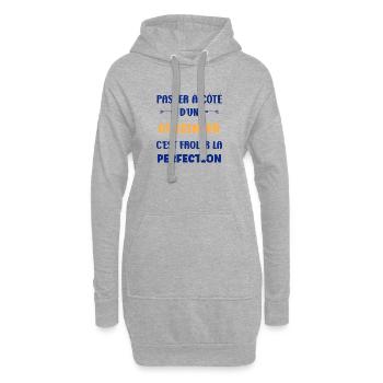 Neben einem perfekten Koch - Hoodie-Kleid - Grau meliert - Vorne