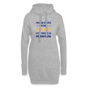 Frôler la perfection au passage caisse - Sweat-shirt à capuche long Femme - gris chiné - Devant