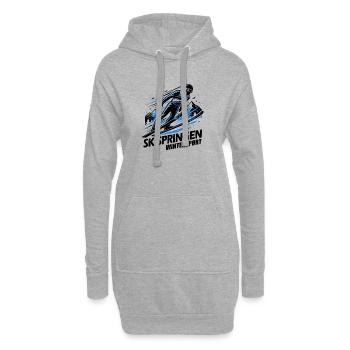 Skispringen Wintersport Berge Action - Hoodie-Kleid - Grau meliert - Vorne