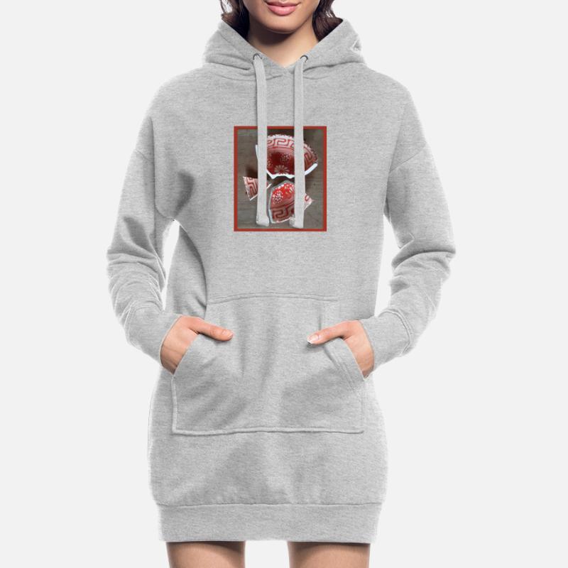 Broken Shell Patterning Hoodie Dress