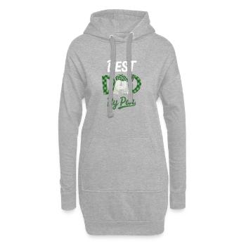 Meilleur Papa par Par Golf Vater - Sweat-shirt à capuche long Femme - gris chiné - Devant