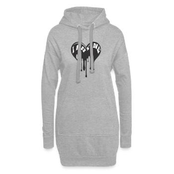 Je vais bien, cœur sombre, ça va, tout va bien. - Sweat-shirt à capuche long Femme - gris chiné - Devant