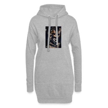 67 Katze mit Sonnenbrille Gen Alpha Lustig 67 - Hoodie-Kleid - Grau meliert - Vorne