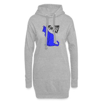 Schrödinger Cat für Geek - Hoodie-Kleid - Grau meliert - Vorne