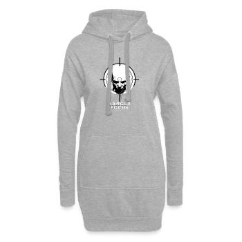 Tireur sportif Tireur IPSC Cible Focalisée Zombie - Sweat-shirt à capuche long Femme - gris chiné - Devant