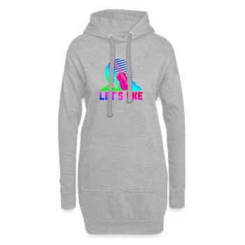 Hawaiian Ukulele Uke Retro 80s 90s - Hoodie Dress - heather grey - Front