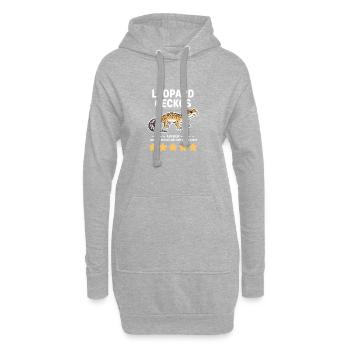 Illustration de la Fierté du Gecko Léopard - Sweat-shirt à capuche long Femme - gris chiné - Devant