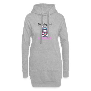 Ski bunny après-ski La situation dégénère - Sweat-shirt à capuche long Femme - gris chiné - Devant