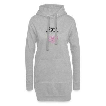 Confetti in the Heart – Carnival Carnival Heart - Sweat-shirt à capuche long Femme - gris chiné - Devant