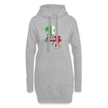 Amore Semplice Italia - Hoodie-Kleid - Grau meliert - Vorne