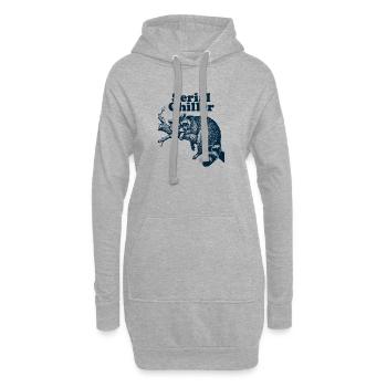 Raton laveur en série - Sweat-shirt à capuche long Femme - gris chiné - Devant