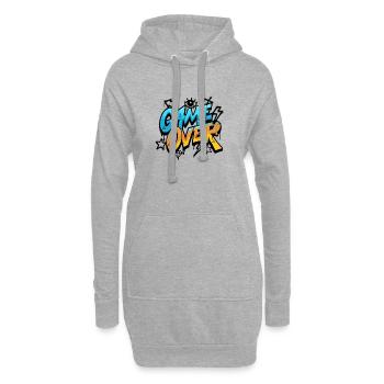 Game Over Graffiti Néon - Sweat-shirt à capuche long Femme - gris chiné - Devant