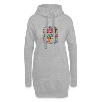 Meilleur professeur de tous les temps - Sweat-shirt à capuche long Femme - gris chiné - Devant