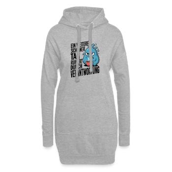 Schöner Tag ruiniert durch Verantwortung Spruch - Hoodie-Kleid - Grau meliert - Vorne