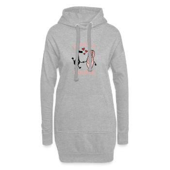 Perfect Couple Music Note Ballet Shoe Hearts - Hoodie-Kleid - Grau meliert - Vorne