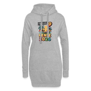 Retraite des pensionnés 2026 Homme & Femme - Sweat-shirt à capuche long Femme - gris chiné - Devant