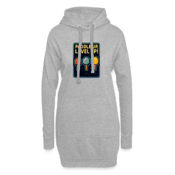 Paddle Up, Level Up Ping Pong - Sweat-shirt à capuche long Femme - gris chiné - Devant