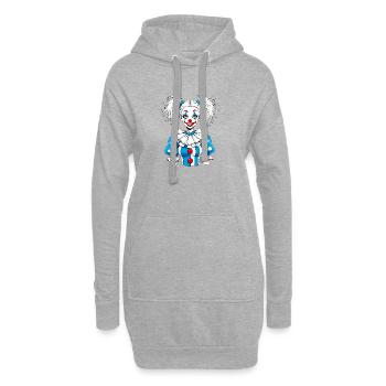 Mädchen Clown Girlfriend Zirkus - Hoodie-Kleid - Grau meliert - Vorne