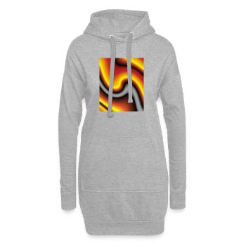Lava-Welle Farbenspiel - Hoodie-Kleid - Grau meliert - Vorne