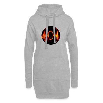 Cercle de Lave de l’Œil de Feu - Sweat-shirt à capuche long Femme - gris chiné - Devant