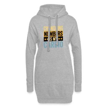 Crunching Numbers - Cardio Finanzhumor - Hoodie-Kleid - Grau meliert - Vorne