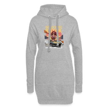 Cadeaux Girls Who Kayak Heaven Design - Sweat-shirt à capuche long Femme - gris chiné - Devant